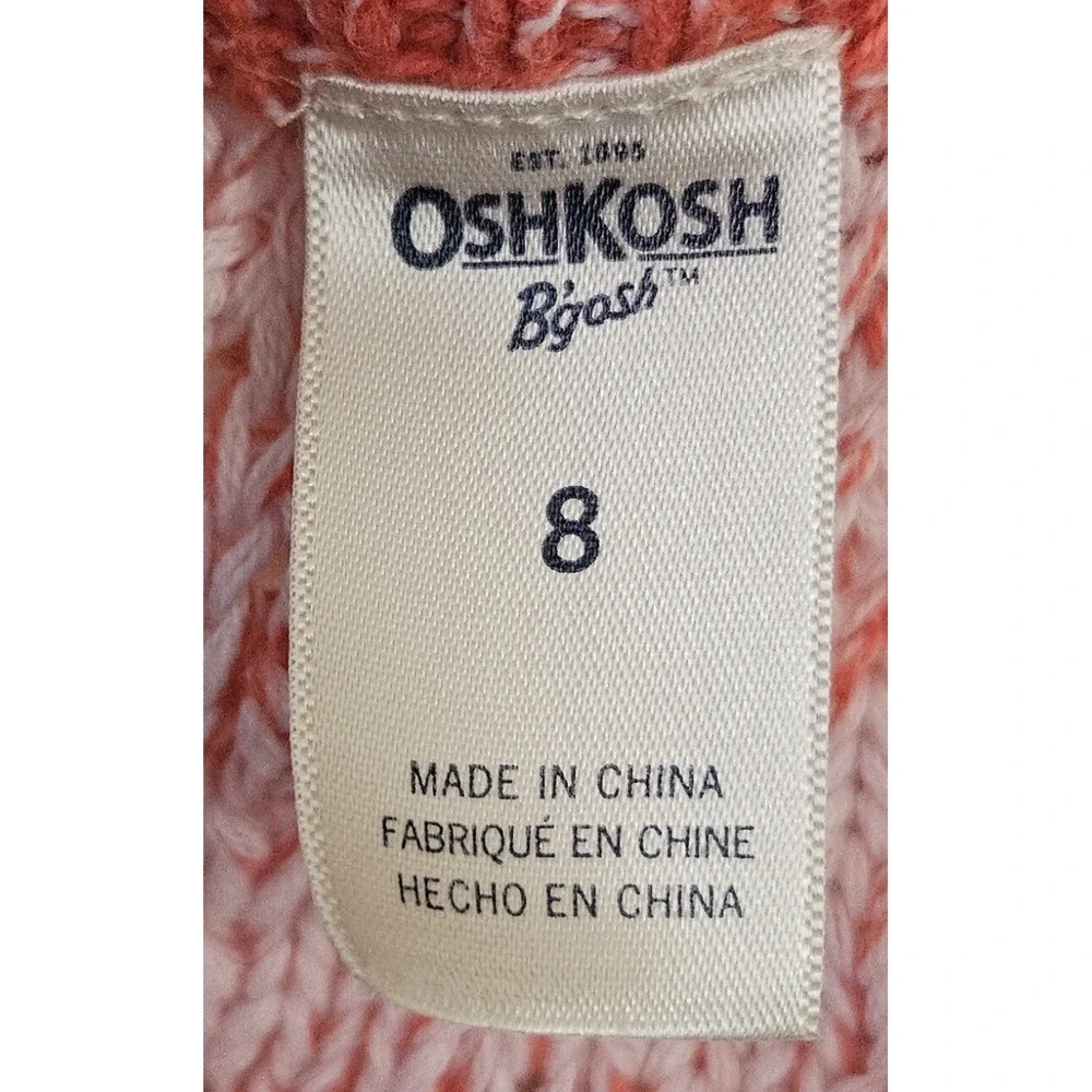 OSHKOSH  B'GOSH Girls Knit Pink Ombre Cardigan Sweater Size 8